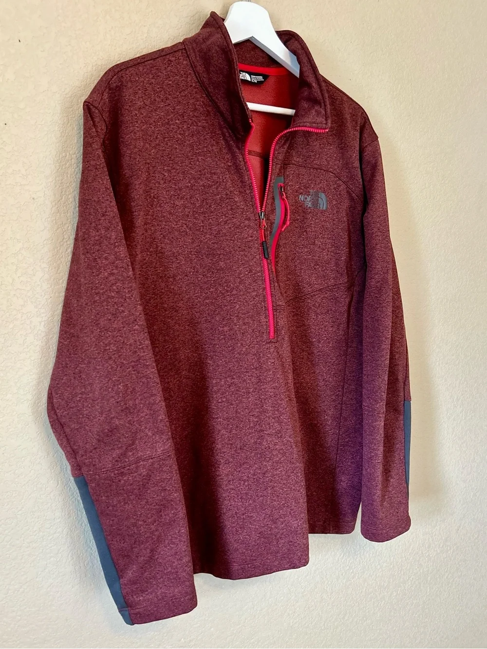 The North Face Canyonland 1/2 Zip Fleece Pullover XL Heathered Red Hiking Fall